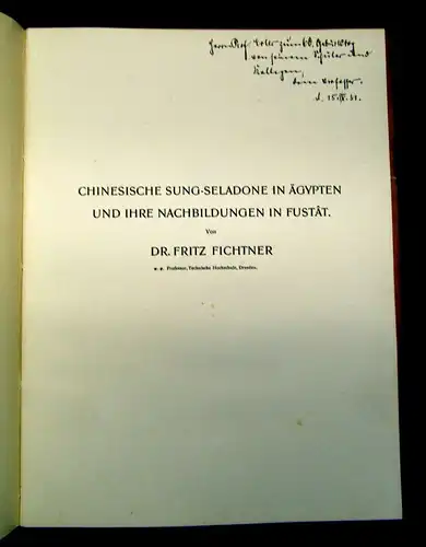 Fichtner Chinesische Sung-Seladone u ihre Nachbildungen in Fustat um 1900 mb