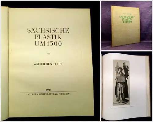 Hentschel Sächsische Plastik um 1500 1926 Geschichte Gesellschaft alte Kunst mb