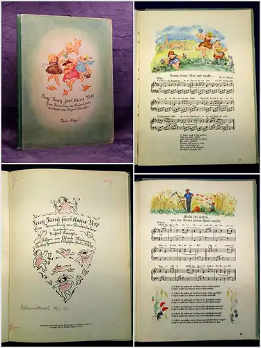 Krentzlin Sing Sang fürs kleine Volk 1926 Kinderbücher Kinderlieder Märchen mb