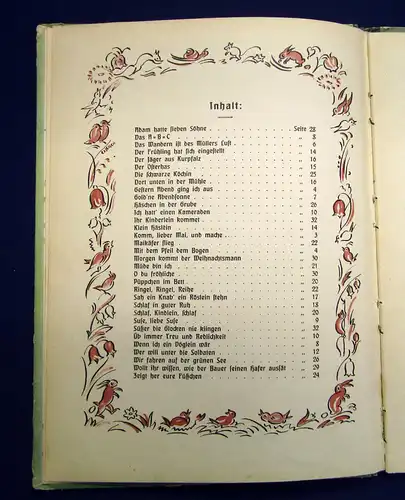 Krentzlin Sing Sang fürs kleine Volk 1926 Kinderbücher Kinderlieder Märchen mb