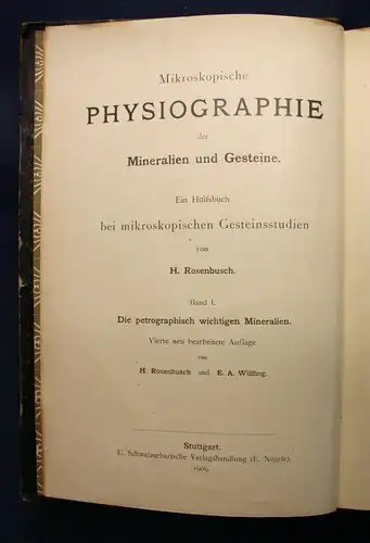 Rosenbusch Mikrosk Physiographie der petrogr. wichtigen Mineralien 1905  js