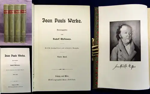 Wustmann Jean Pauls Werke 4 Bde. komplett um 1900 dekorativ Literatur js