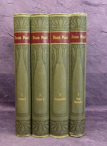 Wustmann Jean Pauls Werke 4 Bde. komplett um 1900 dekorativ Literatur js