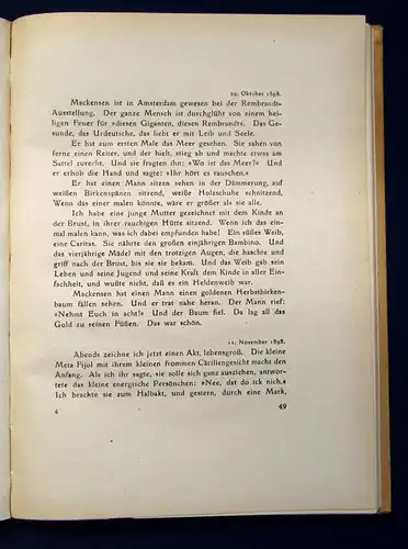 Eine Künstlerin Paula Becker-Modersohn Briefe und Tagebuchblätter 1919 js