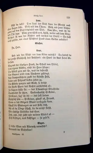 Jordan Shakespeare`s dramatische Werke 9 Bde. komplett um 1890 Klassiker js