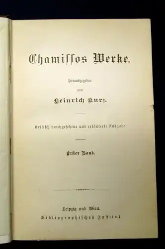 Chammissos Werke 2 Bde. komplett um 1890 dekorativ Klassiker js