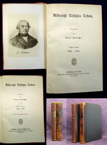 Ritschl Albrechts Ritschls Leben 2 Bde. komplett 1892/ 1896 Biographien js