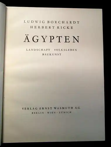 Borchardt Ricke Ägypten Landschaft Volksleben Baukunst um 1900 Orbis Terrarum mb