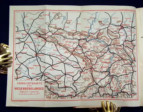 Richter Der Teutoburger Wald, Der Osning  1909/10 Reiseführer Guide Führer mb