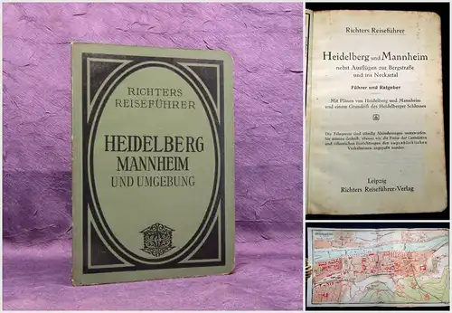 Richter Heidelberg Mannheim und Umgebung um 1900 Reiseführer Guide Führer mb