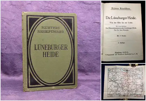 Richter Lüneburger Heide Von der Elbe bis zur Leine 1912/13  Guide Führer mb