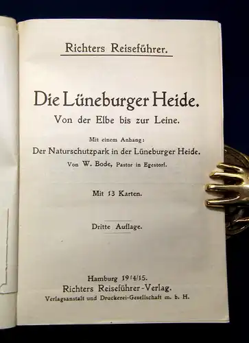 Richter Lüneburger Heide 1914/15 Reiseführer Guide Führer Ortskunde mb