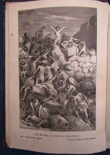 Hellwald Der vorgeschichtliche Mensch Ursprung u. Entwicklung d.Menschen 1874 js