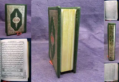 Mini- Buch Koran mit Rundumgoldschnitt und in Schatulle o.J. Glaube Gott js