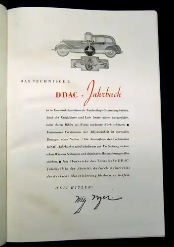 Fauner,Szenasy Das technische DDAC Jahrbuch 1938 Technik altes Handwerk mb