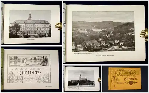 Buch Ansichten-Album Chemnitz um 1900 Geschichte Photographie Bilder Foto mb