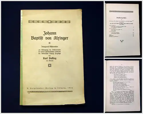 Bulling Johann Baptist von Alringer 1914 Gesellschaft Politik Geschichte mb