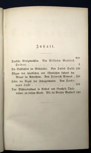 Raumer Historisches Taschenbuch 4. Folge 3. Jahrg. 1862 Politik Königswahlen js