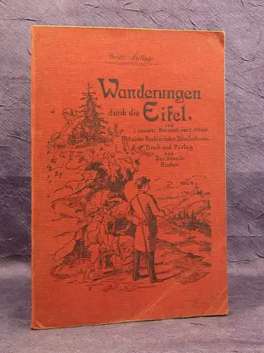 Pöschel Wanderungen durch die Eifel 1 Karte 38 Ill. um 1900 Ortskunde Guide js