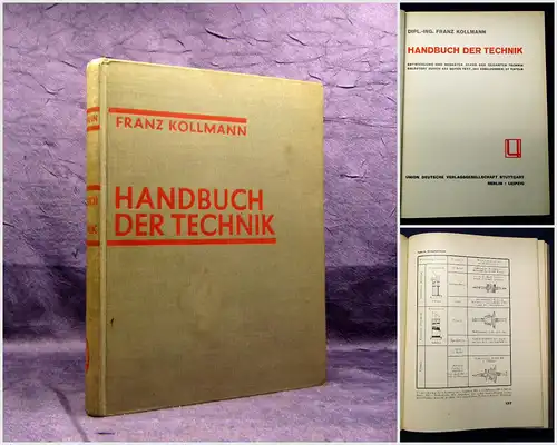 Kollmann Handbuch der Technik Entwicklung und Stand 1930 Technik mb
