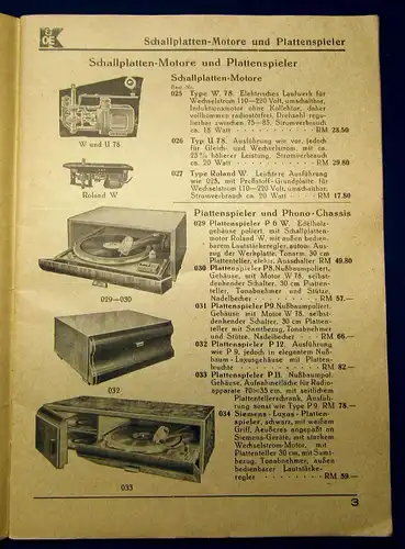 Krupke & Oestreicher Katalog, Werbung Radio Zubehör 1936-1937 Technik Siemens mb