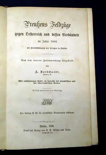 Borbstaedt Preußens Feldzüge gegen Österreich und dessen Verbündete 1866 mb