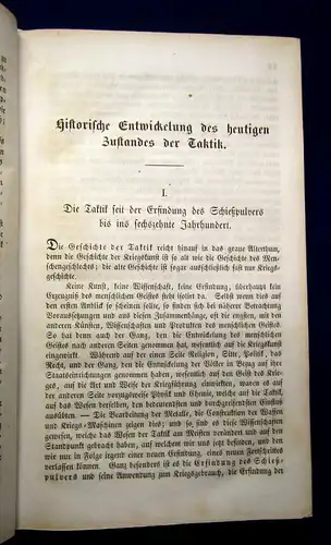 Griesheim Vorlesungen über die Taktik 1855 Geschichte Politik Gesellschaft mb