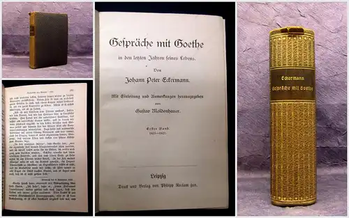 Eckermann Gespräche mit Goethe 1823/1827  um 1900 Reclam Biografie Memoiren mb