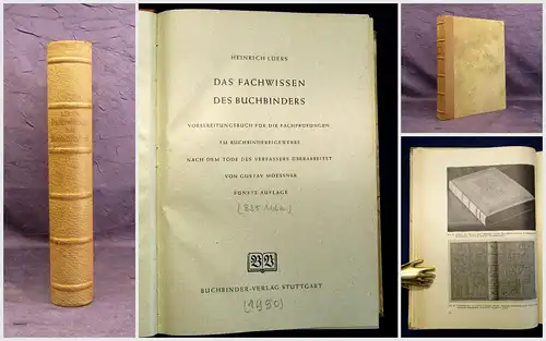 Lüers Das Fachwissen des Buchbinders 1950 835 Abbildungen Handeinband Technik mb