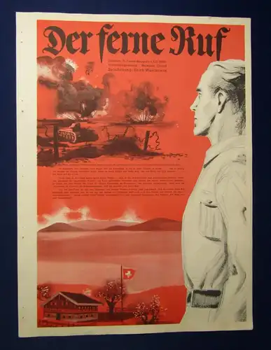 Or. Filmplakat " Der ferne Ruf " Offsetdruck Leitung: Erich Waschneck 1930 js