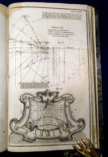 Schübler Neue deutliche Anleitung practische Sonnen-Uhr-Kunst 1726 einz. Ausgabe