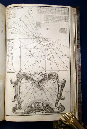 Schübler Neue deutliche Anleitung practische Sonnen-Uhr-Kunst 1726 einz. Ausgabe