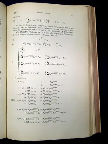 Fourier Weinstein Analytische Theorie der Wärme 1884 Deutsche EA Thermik mb