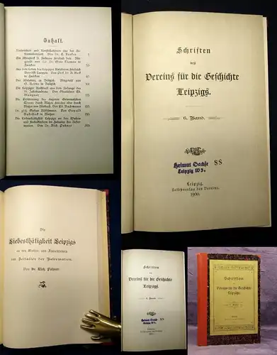 Schriften des Vereins für die Geschichte Leipzigs Bd. 6 apart 1900 Wissen js