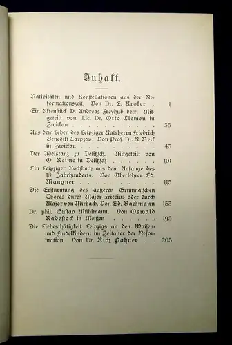 Schriften des Vereins für die Geschichte Leipzigs Bd. 6 apart 1900 Wissen js