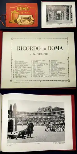 Ricordo Di Roma 70 Vedute o.J. um 1920 Ansichten von Rom Landeskunde mb