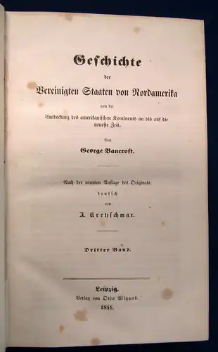 Banerost Geschichte der Vereinigten Staaten 1-8( von 10) in 4 145-1859 js