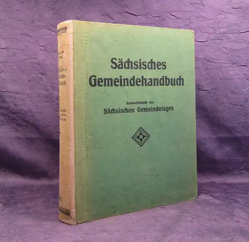 Naumann Köhler Sächsisches Gemeindehandbuch Auskunftsbuch 1925 Ortskunde mb