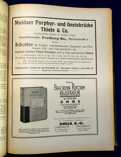 Naumann Köhler Sächsisches Gemeindehandbuch Auskunftsbuch 1925 Ortskunde mb