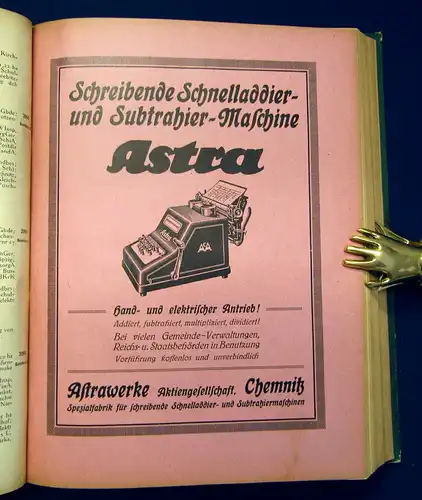 Naumann Köhler Sächsisches Gemeindehandbuch Auskunftsbuch 1925 Ortskunde mb