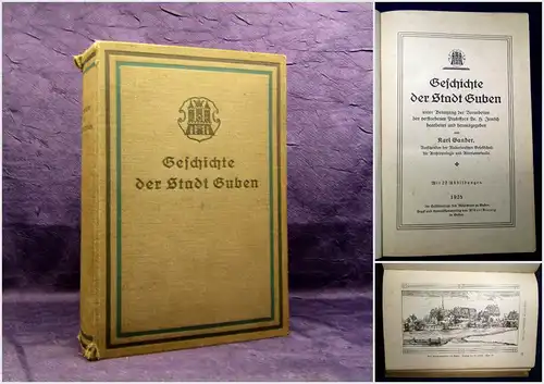 Gander Geschichte der Stadt Guben 1925 Geographie Ortskunde Geschichte mb