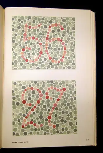 Hertel Stillings pseudo-isochromatische Tafeln 1929 Augenheilkunde Farbensinne m