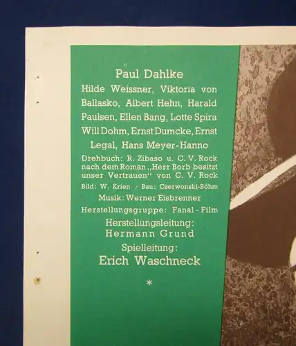 Or. Filmplakat "Kennwort Machin" Offsetdruck Paul Dahlke, Waschneck 1930 j