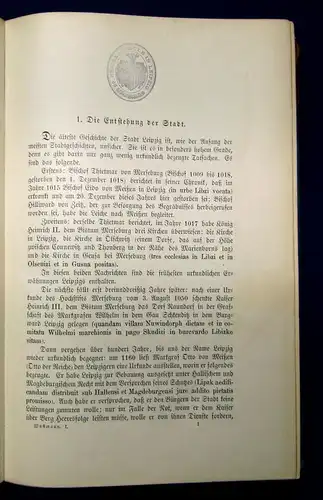 Wustmann Geschichte der Stadt Leipzig 1.Bd(alles erschienene) 1905 js