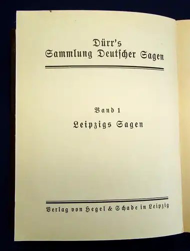 Zinck Leipzigs Sagen im Spiegel seiner Geschichte um 1900 Geschichte mb