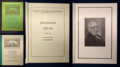 Haufe Deutsche Oberschule Dresden-Plauen Ostern 1928 2. Jg. Nr. 1 Berichte  js