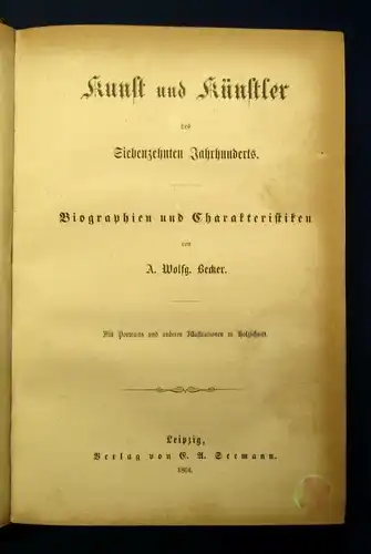 Kunst und Künstler des Sechzehnten Jahrhunderts 1-3 1863 Biographien js