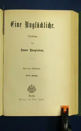 Iwan Turgeniews ausgewählte Werke 5 Bände in 1 Buch Mischauflage um 1890 js