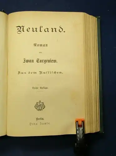 Iwan Turgeniews ausgewählte Werke 5 Bände in 1 Buch Mischauflage um 1890 js