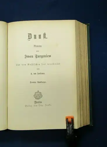 Iwan Turgeniews ausgewählte Werke 5 Bände in 1 Buch Mischauflage um 1890 js